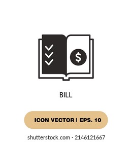 bill icons  symbol vector elements for infographic web