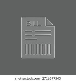 Estilo de línea de icono de documento de Factura de factura