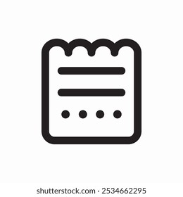 Vector de signo de icono de Factura de factura