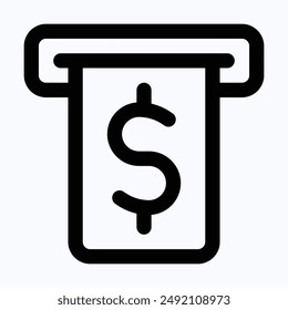 Bill Invoice Or Receipt Icon Concept, Lineal Isolated Vector Icon.