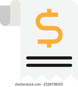 Ícone de Recebimento de NFF de Faturamento Ilustração Simples de Vetor