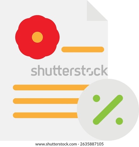 Bill Invoice Receipt Icon Vector Flat ILlustration