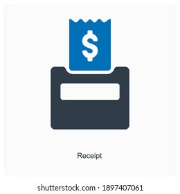 Bill Invoice Or Reciept Icon Concept