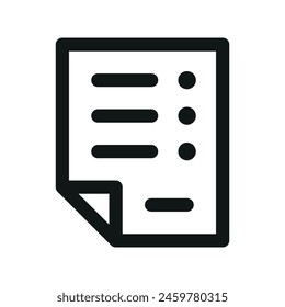 Bill isolated icon, bank invoice payment outline vector icon with editable stroke