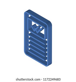 Bill isometric left top view 3D icon