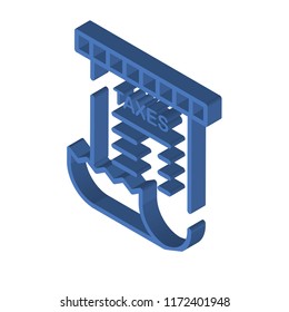 Bill isometric left top view 3D icon