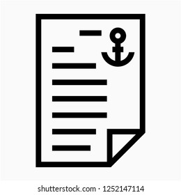 Bill of lading icon