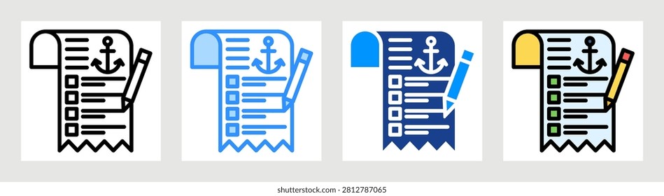 Bill Of Lading Icon Collection Set Multiple Style