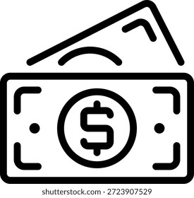 bill line icon illustration vector