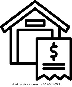 Bill Line Icon Vector Design