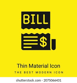 Bill minimal bright yellow material icon