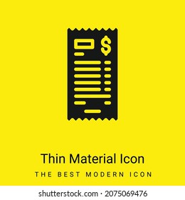 Icono mínimo de material amarillo brillante