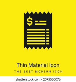 Icono mínimo de material amarillo brillante
