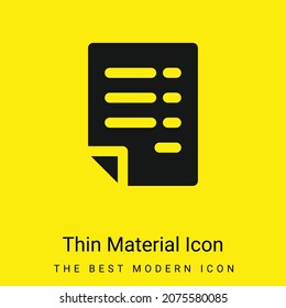 Icono mínimo de material amarillo brillante