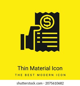 Icono mínimo de material amarillo brillante