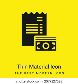 Icono mínimo de material amarillo brillante