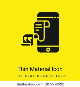 Bill minimal bright yellow material icon