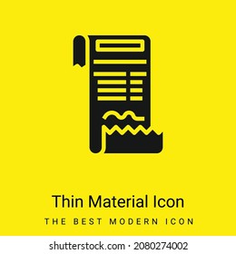 Icono mínimo de material amarillo brillante