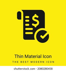Icono mínimo de material amarillo brillante