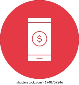 Factura, móvil, compra, imagen vectorial de icono de pago. También se puede usar para comprar y para el ecommerce. Idóneo para aplicaciones web, aplicaciones móviles y medios impresos.