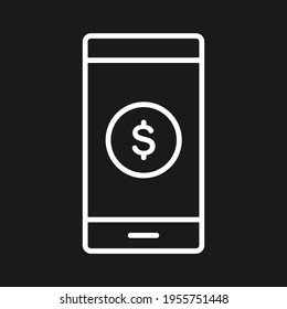 Bill, mobile, purchase, payment icon vector image. Can also be used for shopping and ecommerce. Suitable for use on web apps, mobile apps and print media.