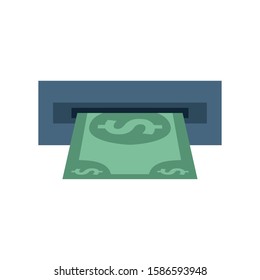 bill money with atm hole vector illustration design