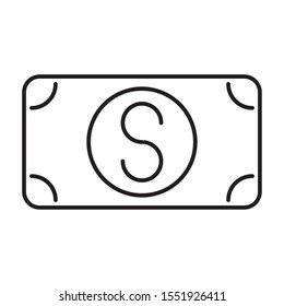 bill money dollar isolated icon vector illustration design