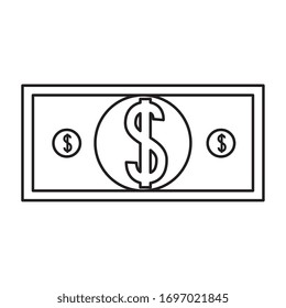 bill of money financial item banking commerce market payment buy currency accounting and invest theme Vector illustration