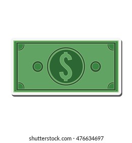 bill money financial item market commerce icon. Flat and isolated design. Vector illustration