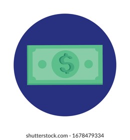 dinero de facturación en el marco icono aislado icono gráfico vectorial diseño