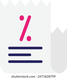 Icono de Factura de Bill Money Vector Ilustración plana