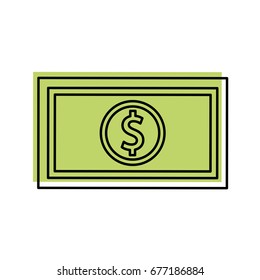 bill money isolated icon