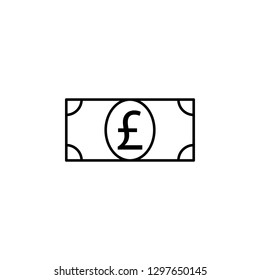 bill, money, pound icon. Element of finance illustration. Signs and symbols icon can be used for web, logo, mobile app, UI, UX on white background