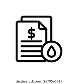 Bill Outline Icon. Bill Icon