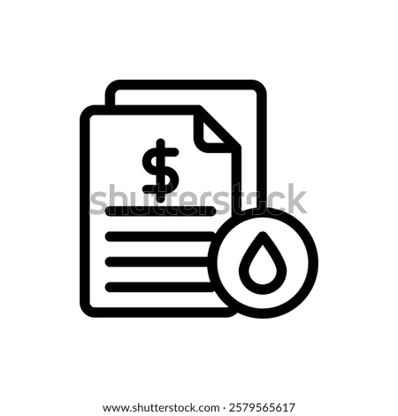 Bill Outline Icon. Bill Icon