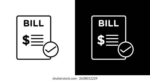 Bill paid icon Graphic vector set for ui design