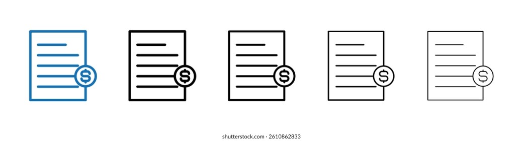 Bill paid icon Outline vector logo for web ui