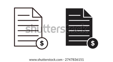 Bill paid icon vector Illustration logo template pack