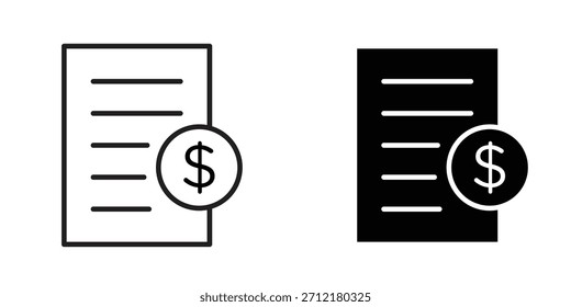Bill paid icon in vector. Logotype