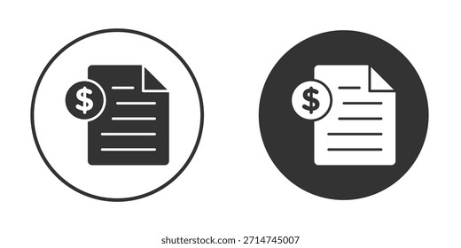 Conceito de ícones pagos por conta em versões sólidas. Estilo de design plano.