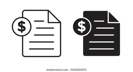 Bill paid icons in flat and line style set.