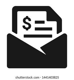 Bill paper flat vector icon