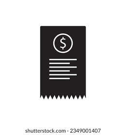 bill paper icon vector template illustration logo design
