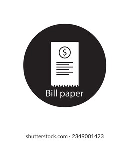 diseño del logotipo de la ilustración de la plantilla de vectores de papel de lista