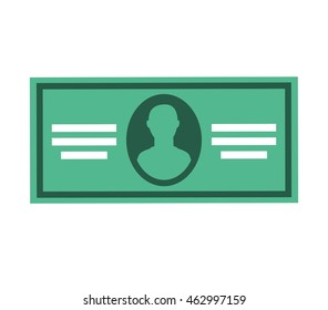 bill paper money icon vector illustration design