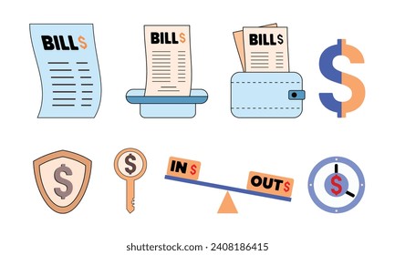 Bill paper payment dollar cash wallet balance management budget