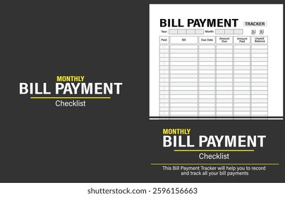 Bill Payment Book Cover for KDP