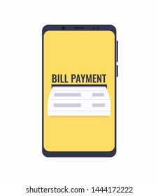 Bill payment concept, shopping, banking. Vector illustration