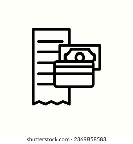 bill, payment icon, isolated icon in light background, perfect for website, blog, logo, graphic design, social media, UI, mobile app