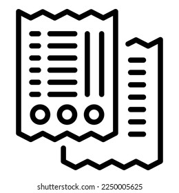 Bill payment icon outline vector. Financial literacy. Education economy